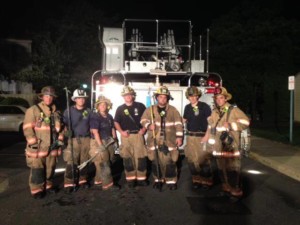 Left to Right: MCFRS FF Freeman, Lt. Ryman, FF Wickson, FF Gregory, FF McHenry, FF Dunn, MCFRS MFF Mister